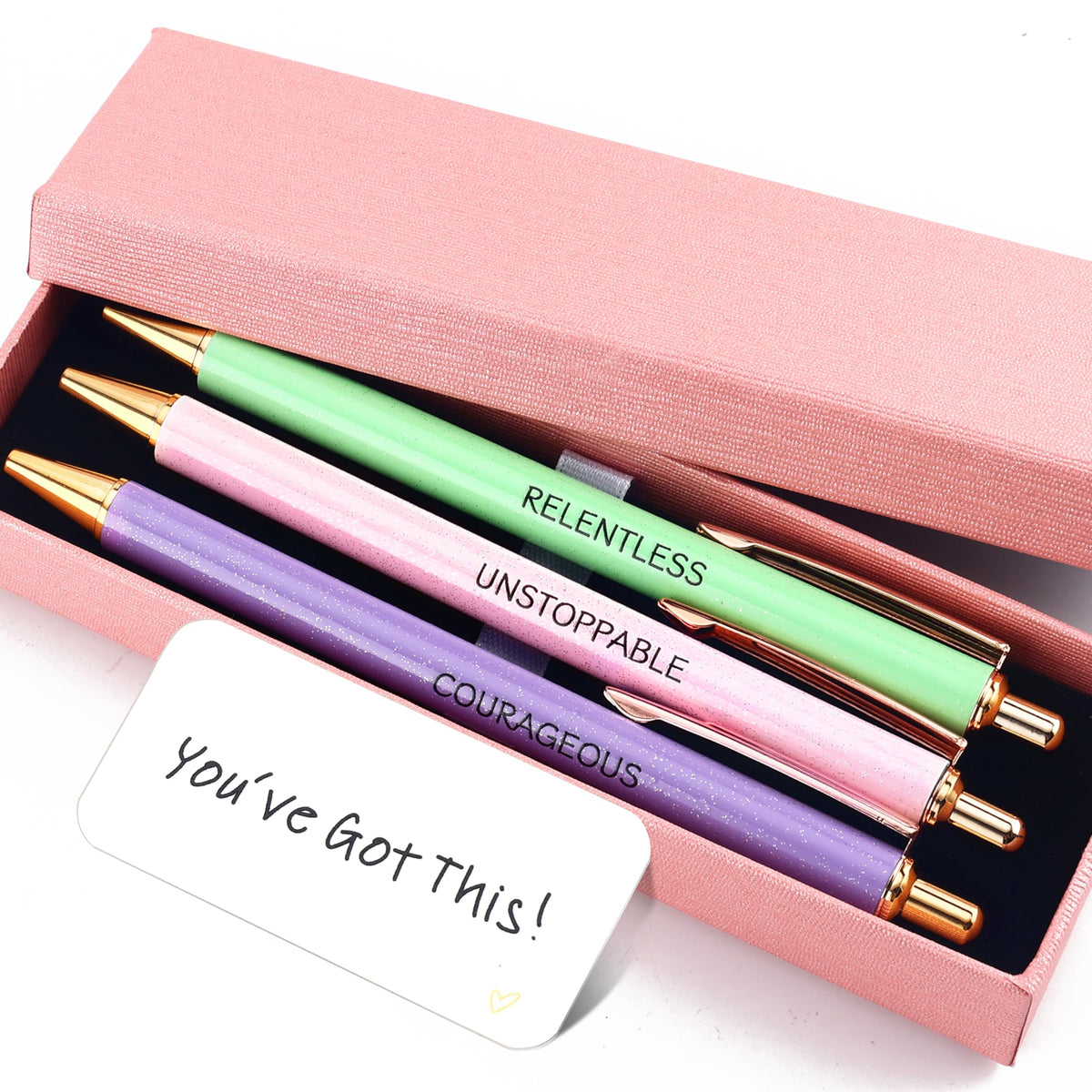 Fancy Pens Sets for Women Office New Begin Gifts for Friends Boss Mom Nice Cute Pen Set Client Teacher Motivational Gift Colleges Positive Encourage Gifts New Jobs Gift Aesthetic Pens
