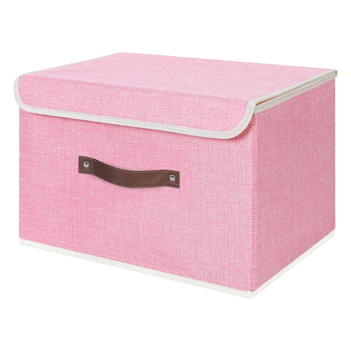ANMINY Fabric Storage Box Bins with Lids, Green, 10"x8"x7"