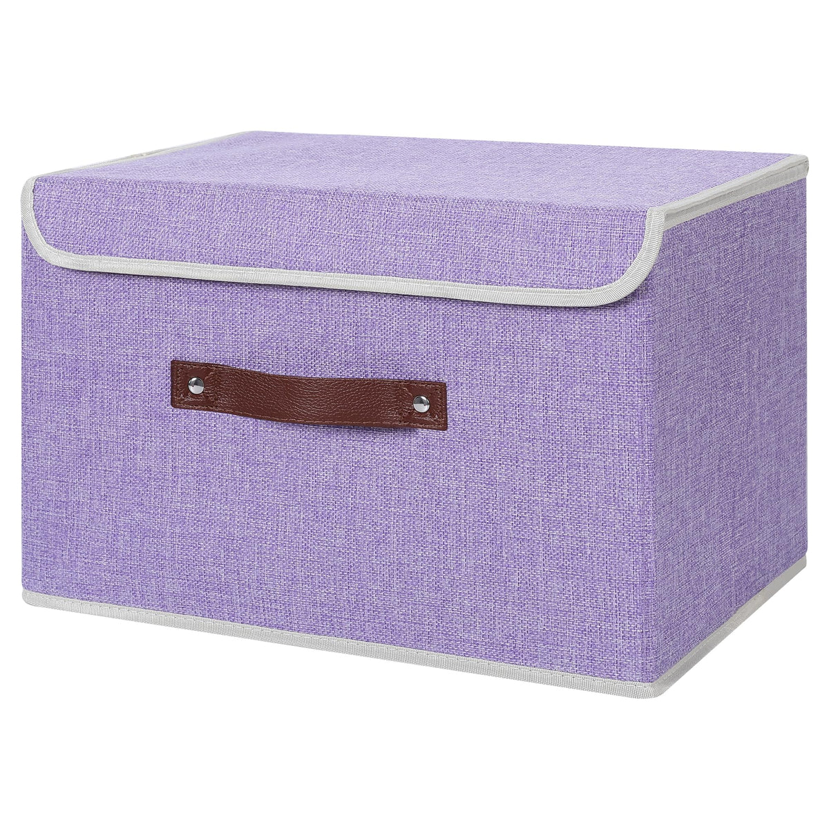 ANMINY Fabric Storage Box Bins with Lids, Green, 10"x8"x7"