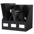 White Magazine File Holders，3 Packs Cardboard File Rack, Folder Holder