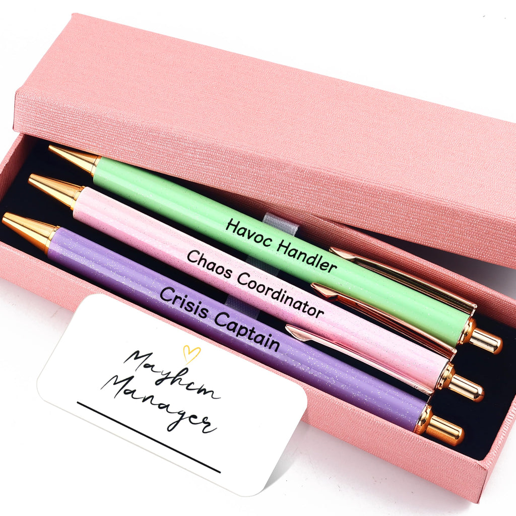 Fancy Pens Sets for Women Office New Begin Gifts for Friends Boss Mom Nice Cute Pen Set Client Teacher Motivational Gift Colleges Positive Encourage Gifts New Jobs Gift Aesthetic Pens