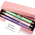 Fancy Pens Sets for Women Office New Begin Gifts for Friends Boss Mom Nice Cute Pen Set Client Teacher Motivational Gift Colleges Positive Encourage Gifts New Jobs Gift Aesthetic Pens